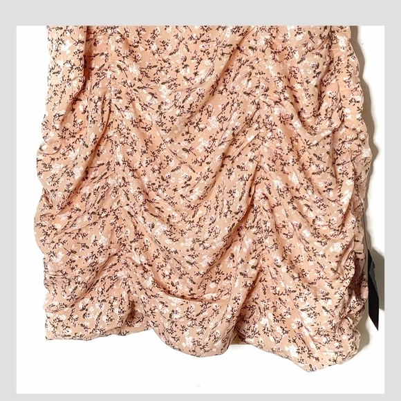 NWT Lulus Reason To Be Dress Ditsy Floral Off Shoulder Ruched Mini Dress Size L - Picture 8 of 11